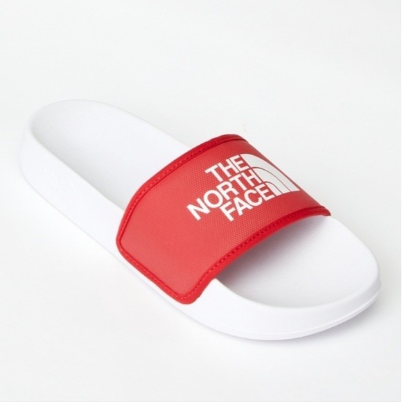 The North Face slides white & Red Base Camp Logo Slide, Size 8 - Picture 1 of 6